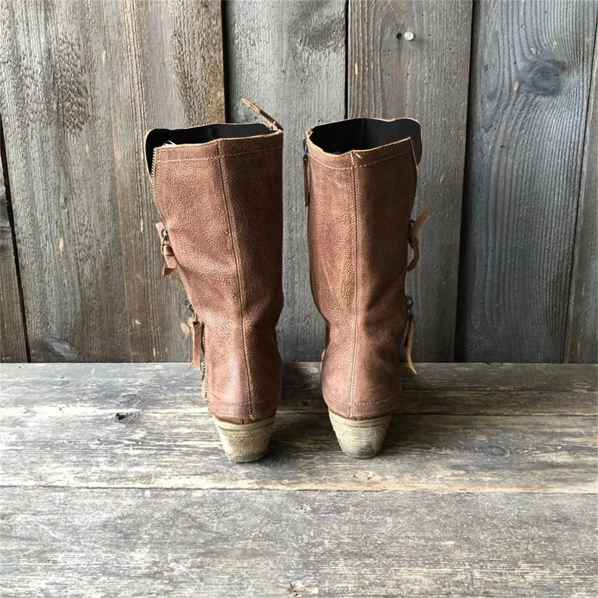 Giana | Warm Western Cowgirl Boots – Plush Lined, Comfort Mid-Heel