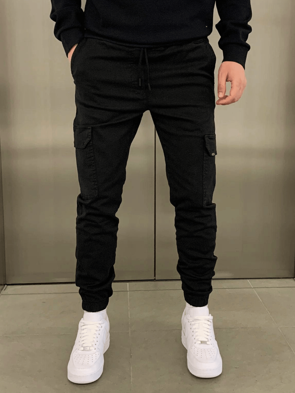 Maxton | Cargo Trousers with Elastic Waist and Cuffed Ankles