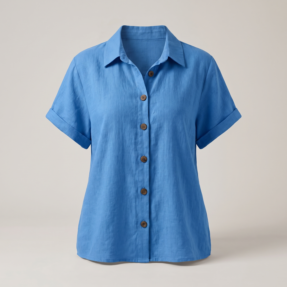 Zara | Classic Button-Front Blouse – Soft Cotton Blend, Easy Fit