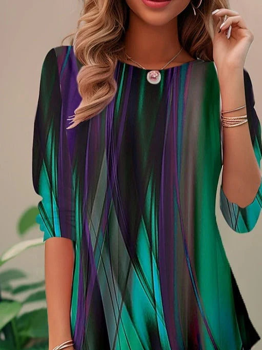 Maeve | Abstract Print Long Sleeve Top