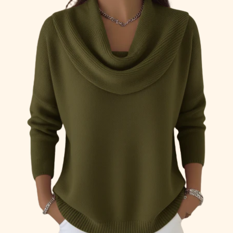 Aveline | Soft Collared Cotton Jumper – Relaxed Fit, Warm Not Heavy