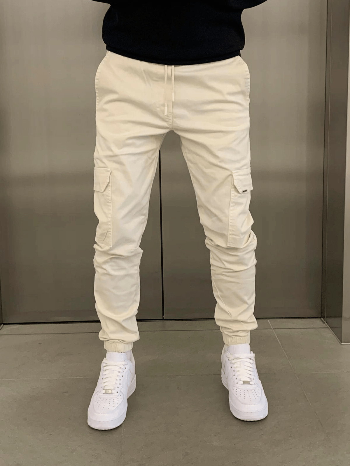 Maxton | Cargo Trousers with Elastic Waist and Cuffed Ankles