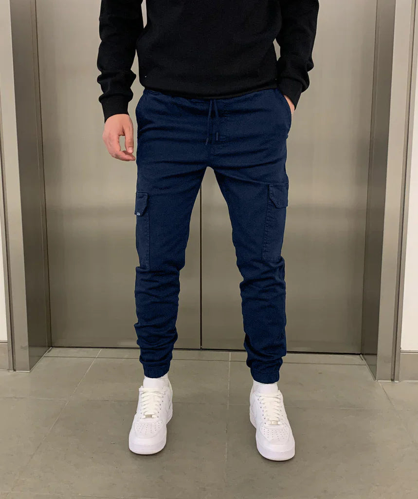 Maxton | Cargo Trousers with Elastic Waist and Cuffed Ankles
