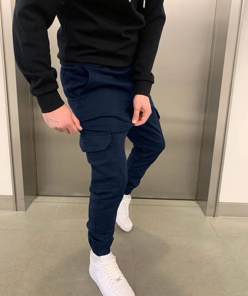 Maxton | Cargo Trousers with Elastic Waist and Cuffed Ankles