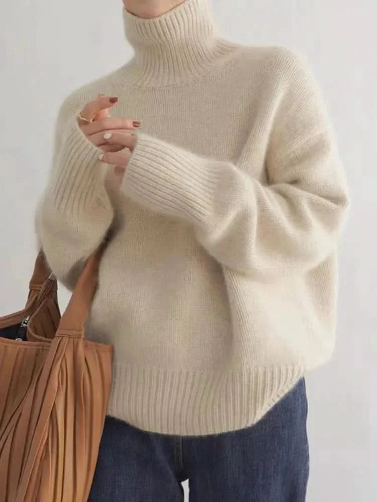 ISABELLA CASHMERE HIGH-NECK SWEATER