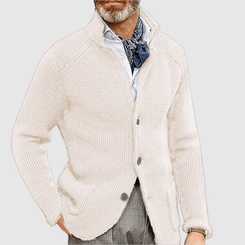 Aldric | Cardigan for Men with V-Neck and Hook Fastening