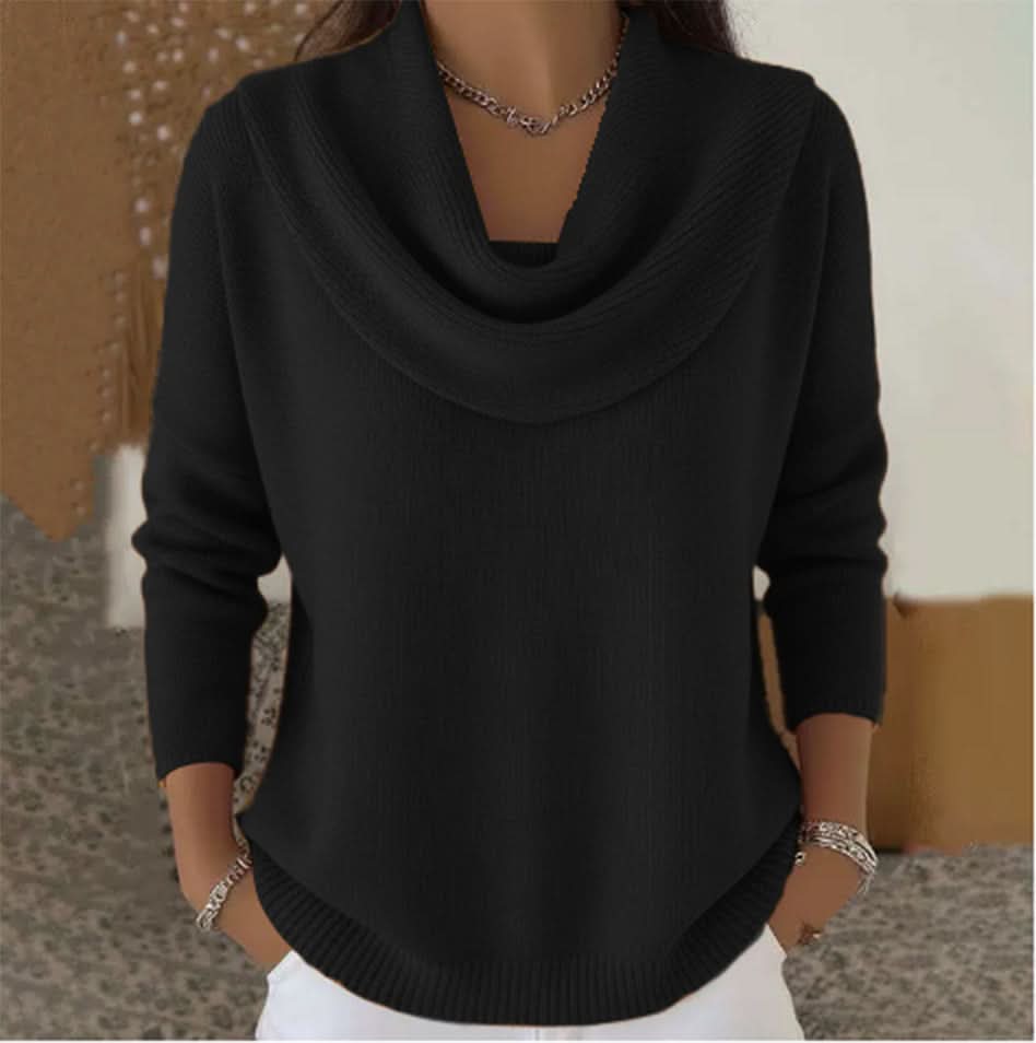 Aveline | Soft Collared Cotton Jumper – Relaxed Fit, Warm Not Heavy
