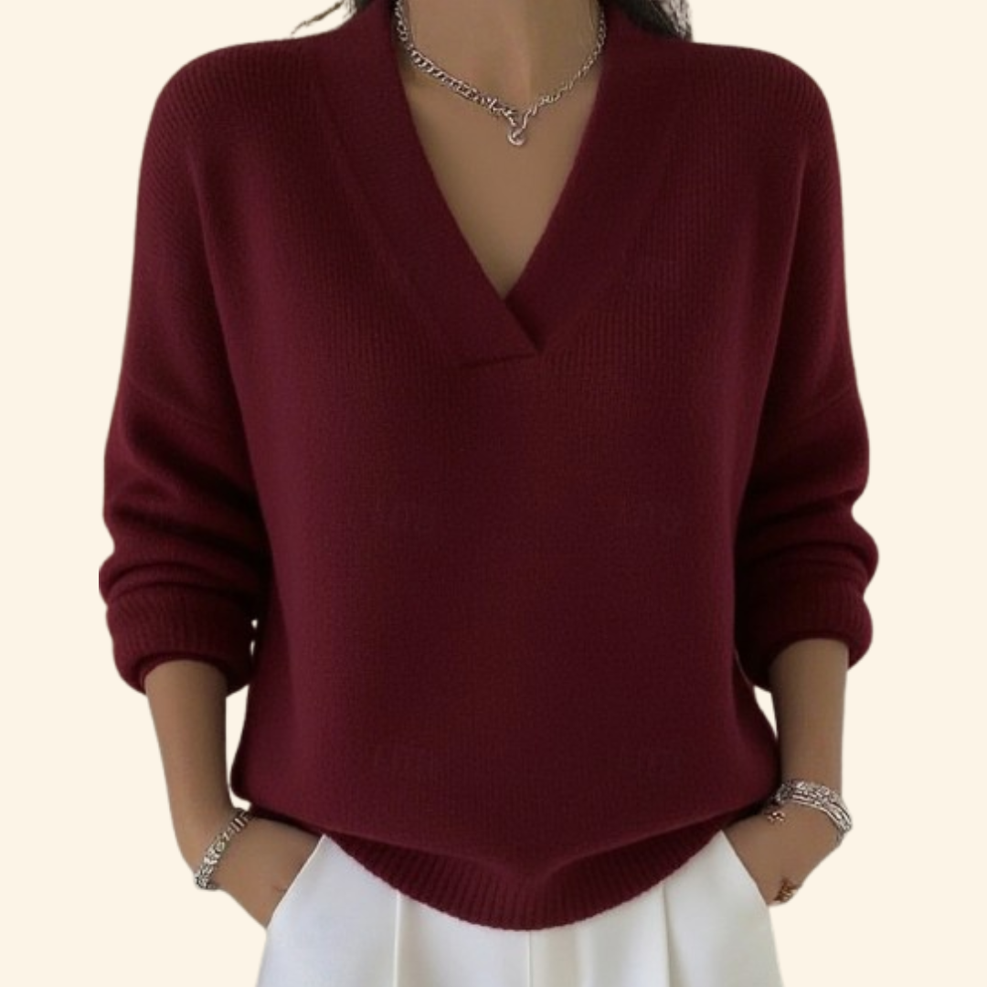 Soft women’s V-neck jumper | Stylish & comfortable