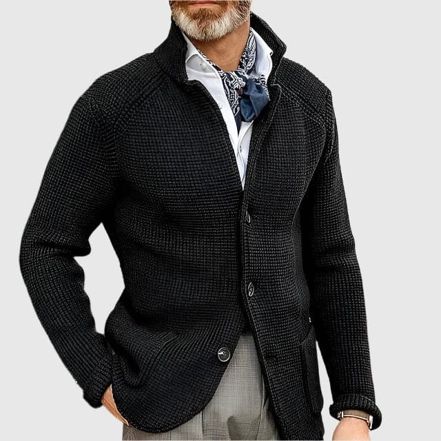Aldric | Cardigan for Men with V-Neck and Hook Fastening