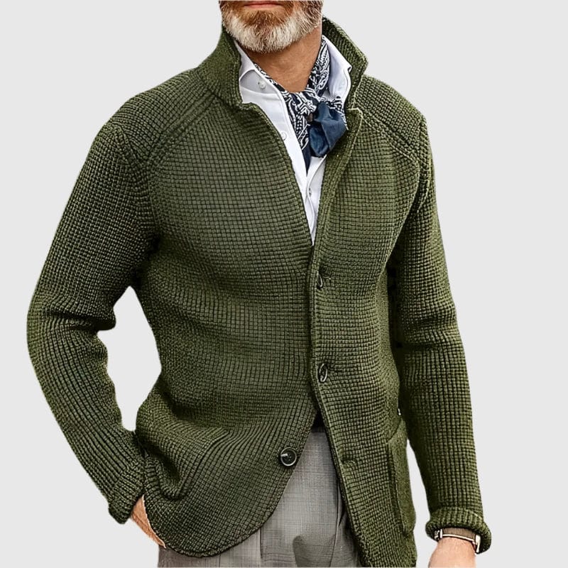 Aldric | Cardigan for Men with V-Neck and Hook Fastening