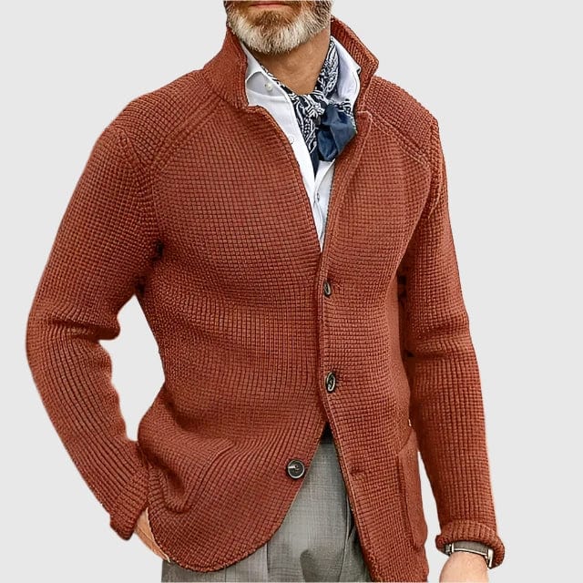 Aldric | Cardigan for Men with V-Neck and Hook Fastening