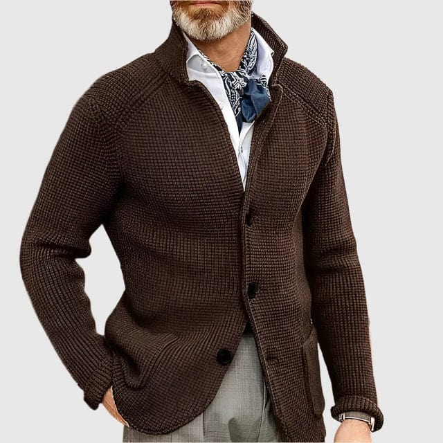 Aldric | Cardigan for Men with V-Neck and Hook Fastening