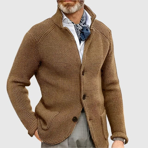 Aldric | Cardigan for Men with V-Neck and Hook Fastening