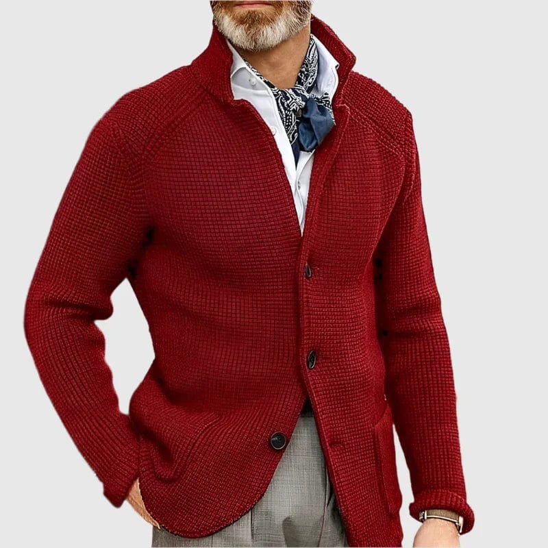 Aldric | Cardigan for Men with V-Neck and Hook Fastening