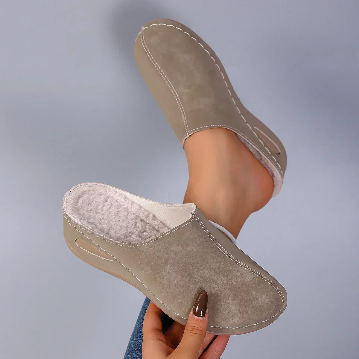 Polerine | Orthopaedic Cosy Slippers – Warm Plush Lining, Arch Support, Non-Slip