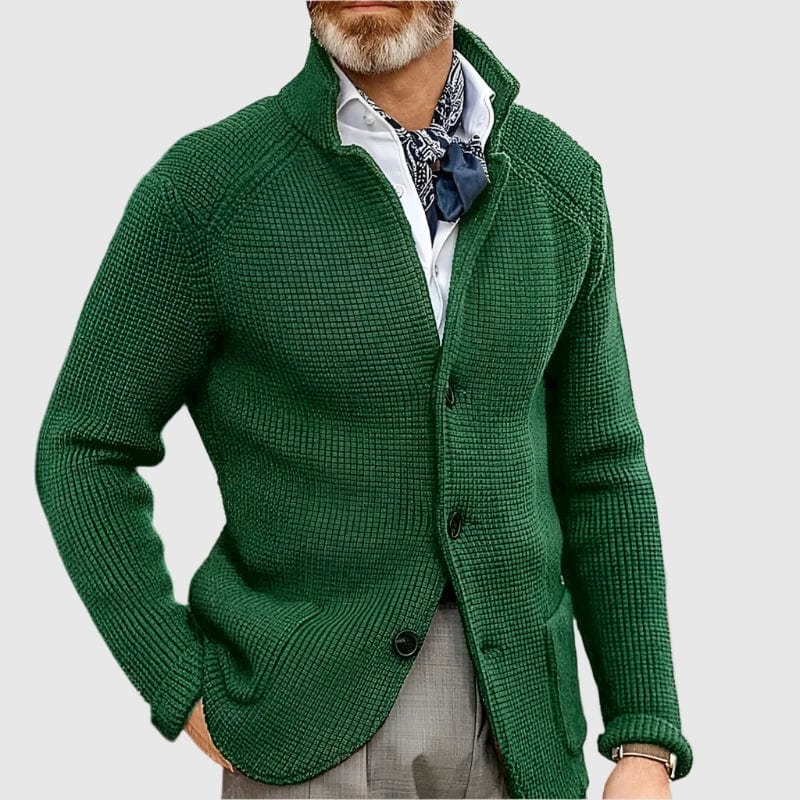 Aldric | Cardigan for Men with V-Neck and Hook Fastening