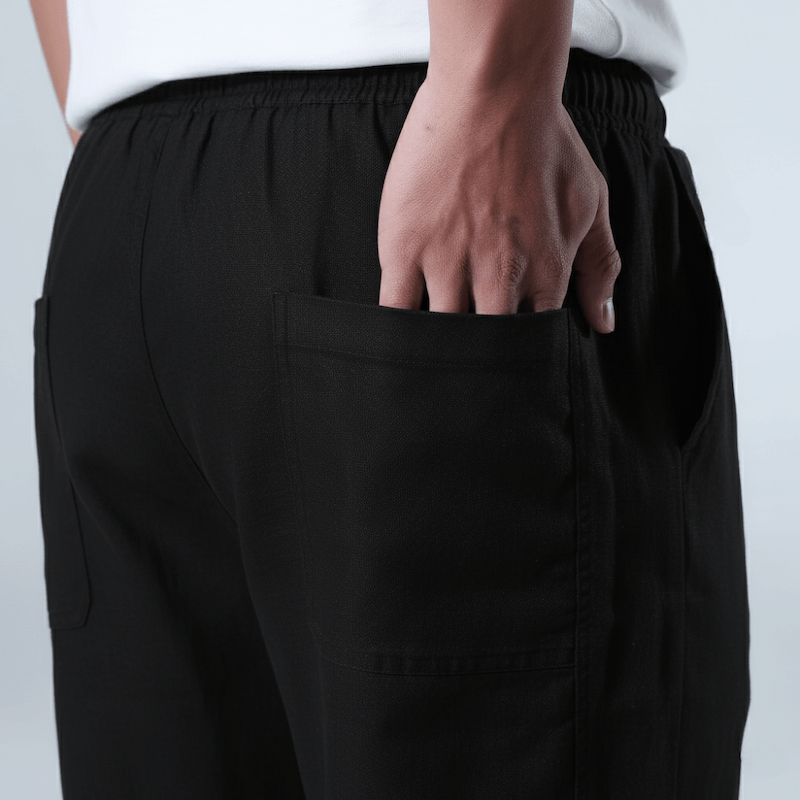 Callum | Straight Leg Trousers with Drawstring Waist