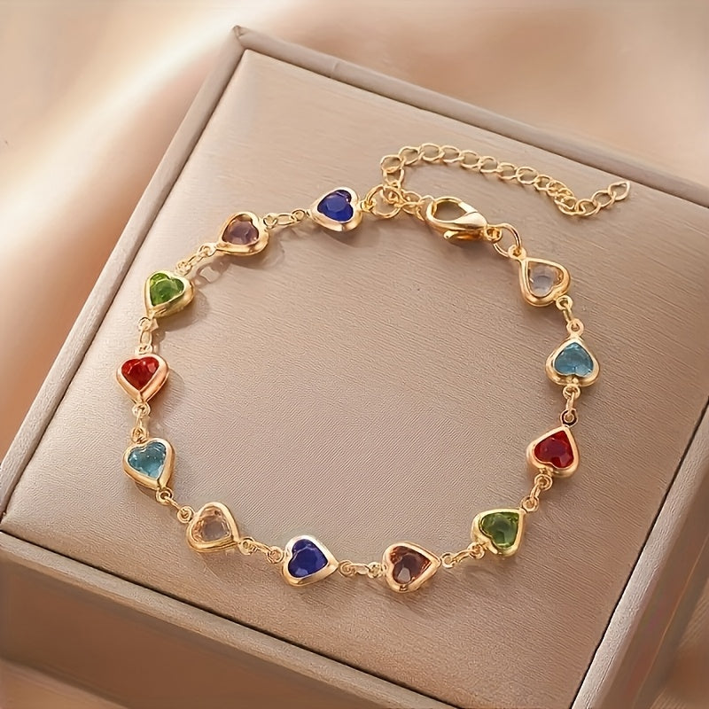 HEART-SHAPED GOLD BRACELET