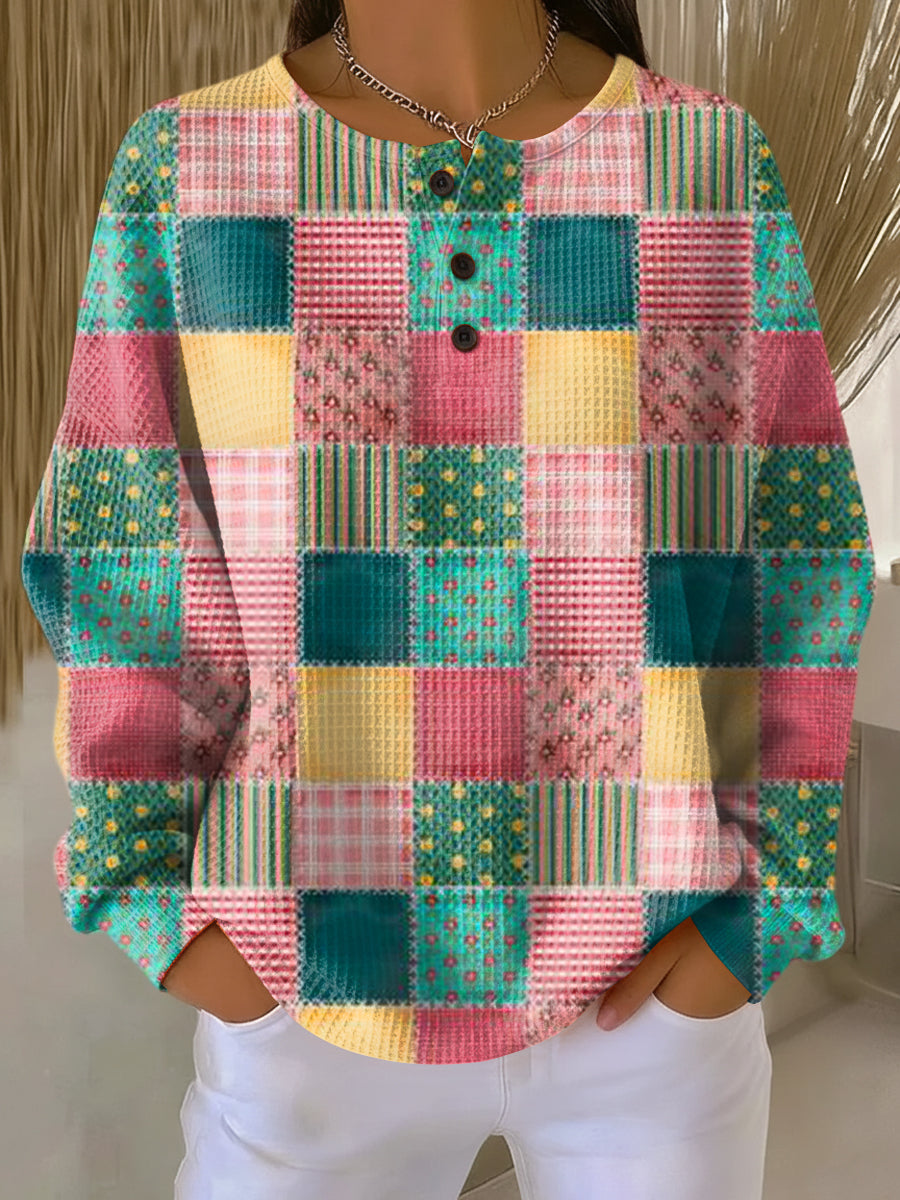 Warm Women’s Waffle-Knit Jumper | Comfort & Softness