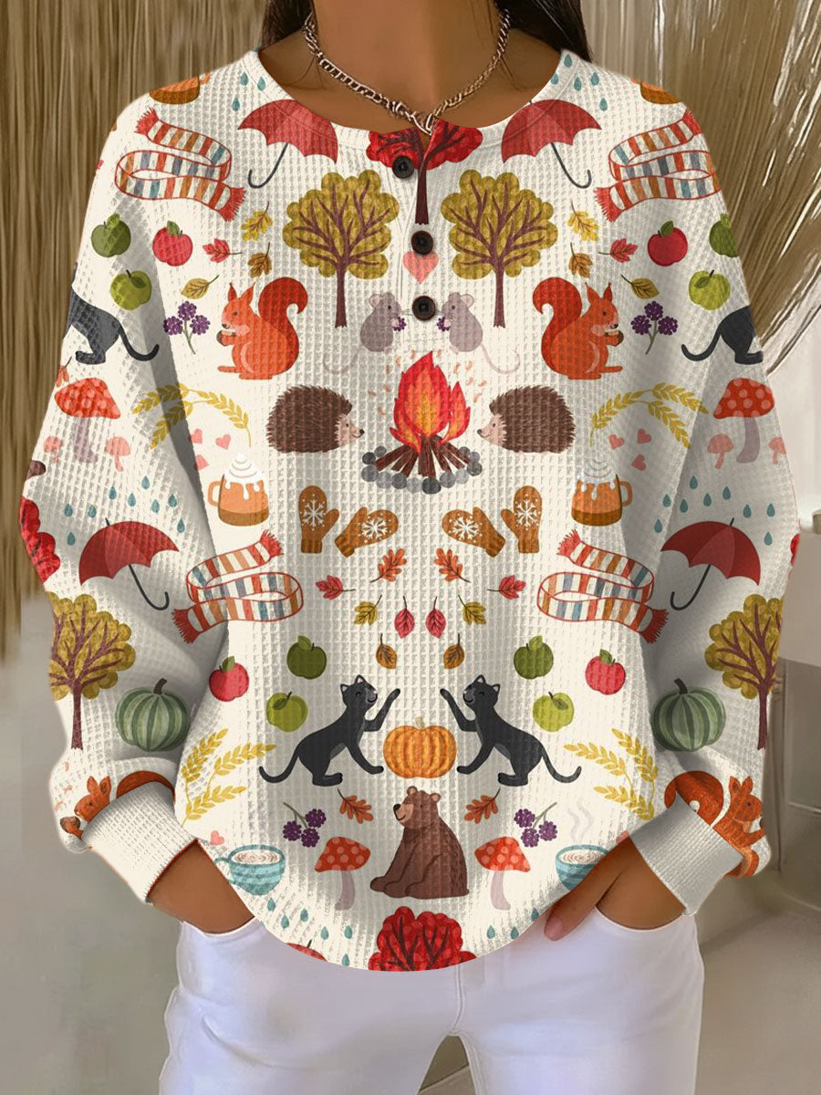Warm Women’s Waffle-Knit Jumper | Comfort & Softness
