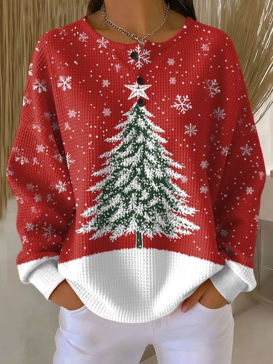 Warm Women’s Waffle-Knit Jumper | Comfort & Softness