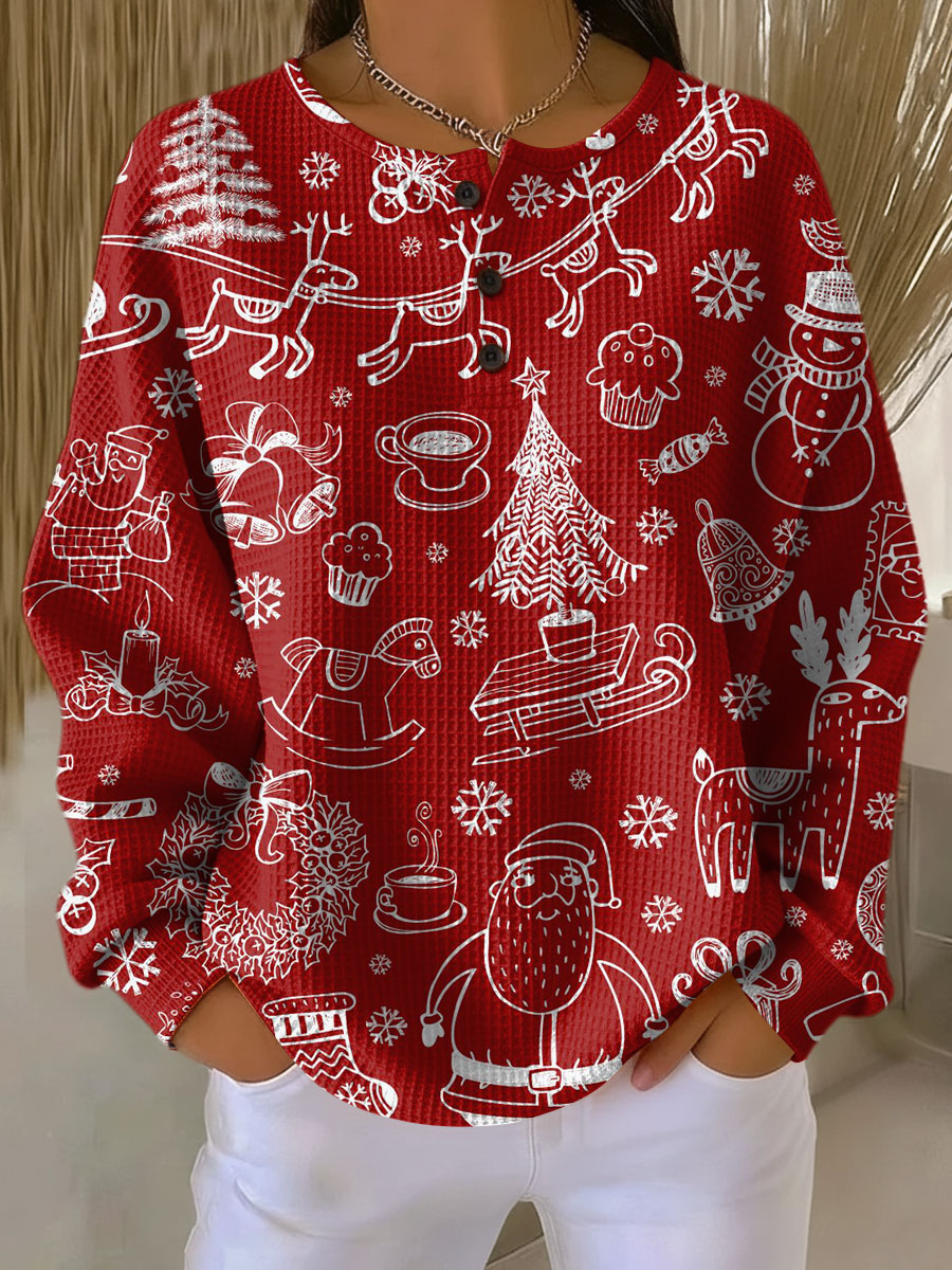 Warm Women’s Waffle-Knit Jumper | Comfort & Softness