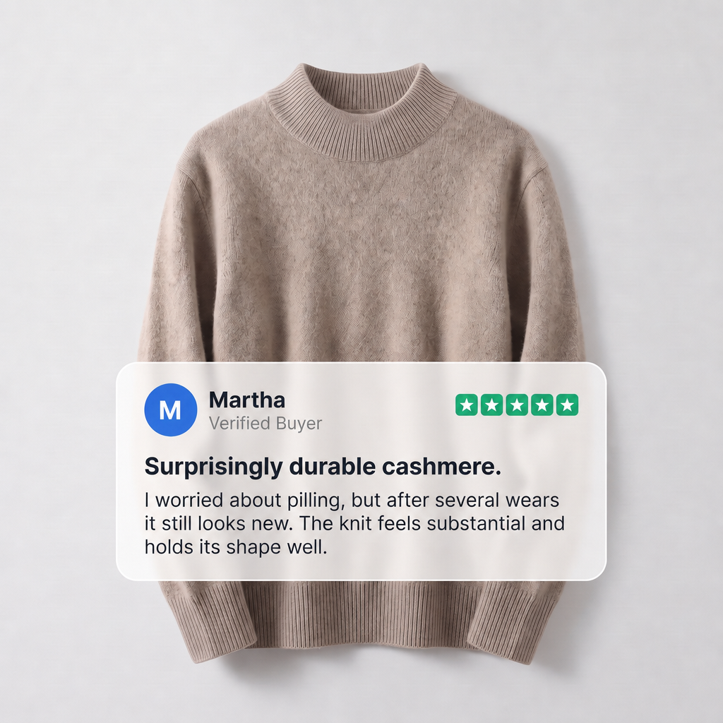 Arlington | Soft Mock Neck Jumper – Relaxed Non-Cling Fit, Warm Not Hot