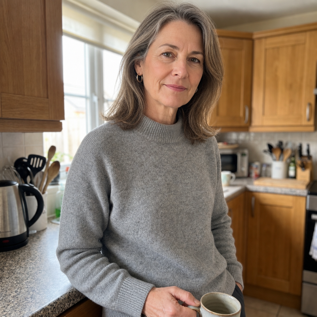 Arlington | Soft Mock Neck Jumper – Relaxed Non-Cling Fit, Warm Not Hot
