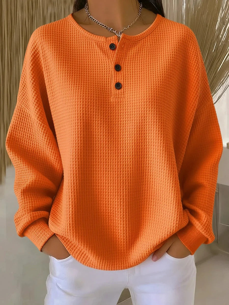 Warm Women’s Waffle-Knit Jumper | Comfort & Softness