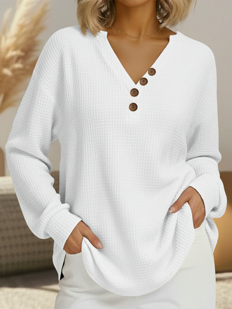 Warm Women’s Waffle-Knit Jumper | Comfort & Softness