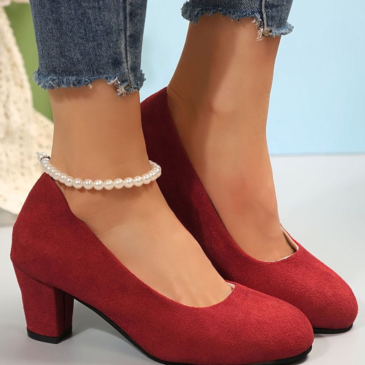 Beatrice | Women's Orthopedic Wide-Fit Block Heel Court Shoes – Stable, Cushioned, Elegant